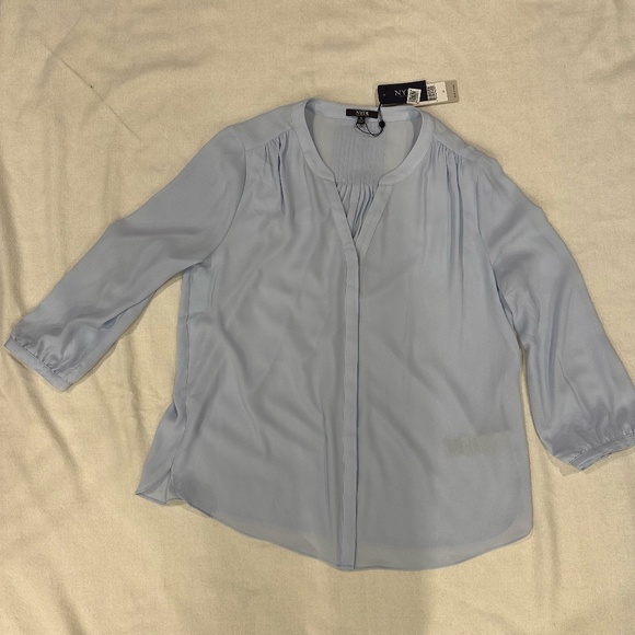 NWT NYDJ Pintuck 3/4 Blouse Size M - Picture 1 of 10